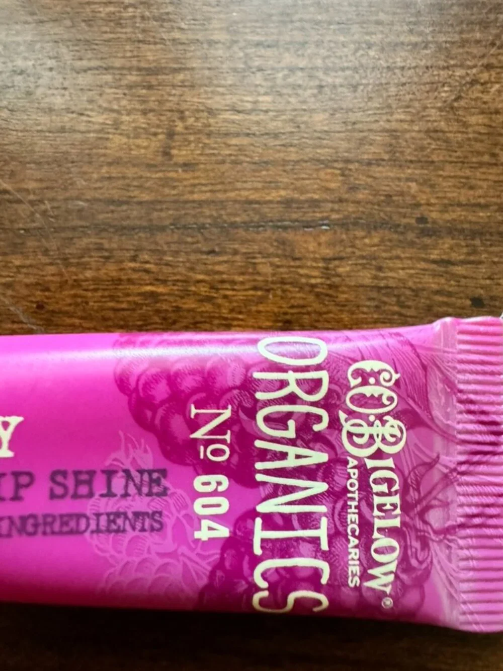 C.O. Bigelow Organics Lip Shine Ripe Blackberry 604 Sealed